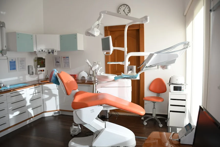 Contemporary dental chair and equipment